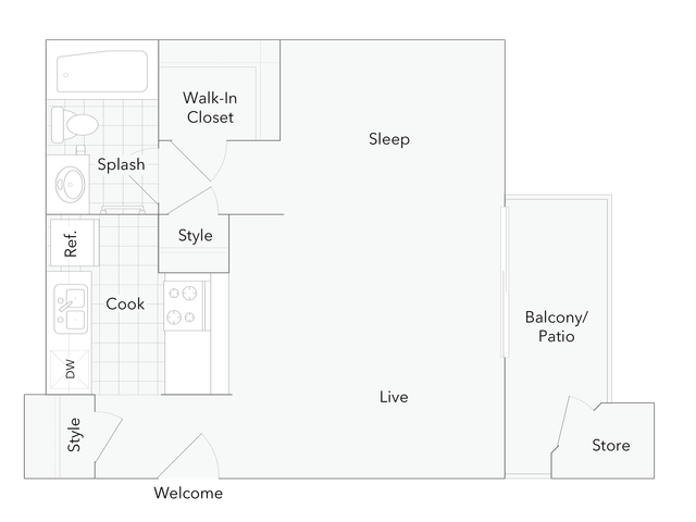 Studio - A Floorplan