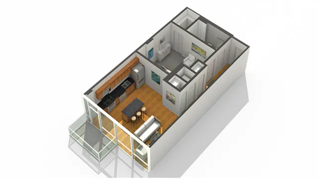1 Bedroom Floor Plan | Apartments In South Loop Chicago | Arrive LEX