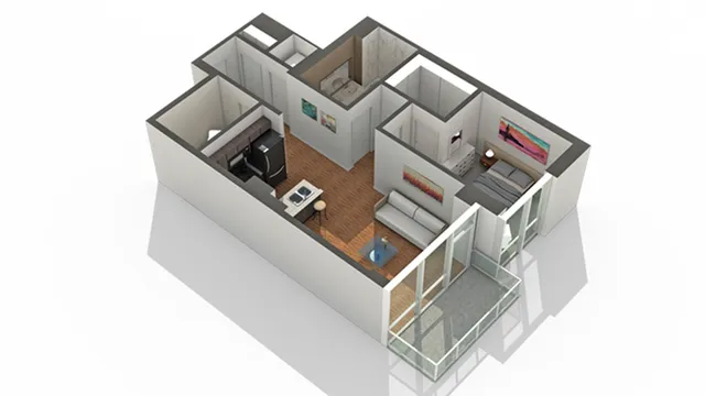 1 Bedroom Floor Plan | Apartments In South Loop Chicago | Arrive LEX