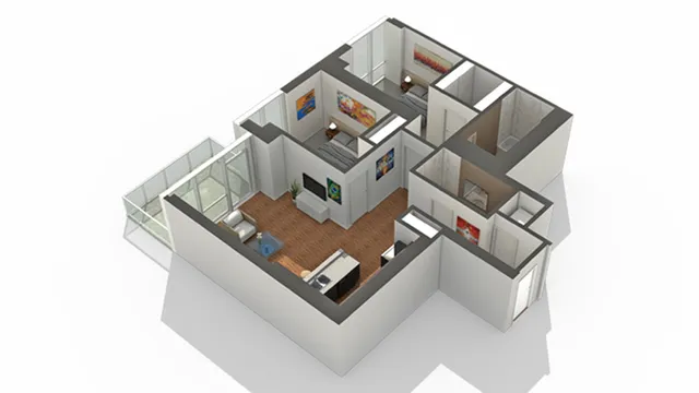 2 Bedroom Floor Plan | Apartments For Rent In South Loop Chicago | Arrive LEX