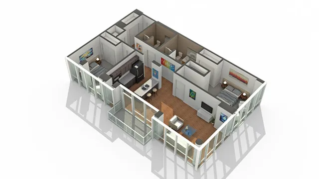 2 Bedroom Floor Plan | Apartments For Rent In South Loop Chicago | Arrive LEX