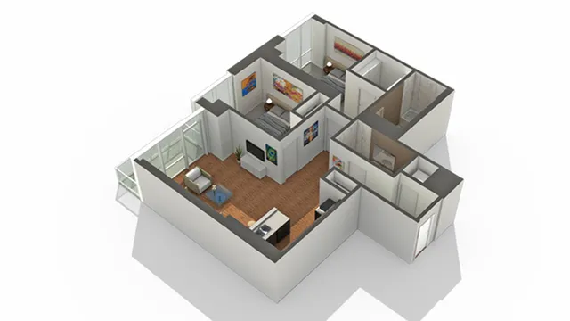 2 Bedroom Floor Plan | Apartments For Rent In South Loop Chicago | Arrive LEX