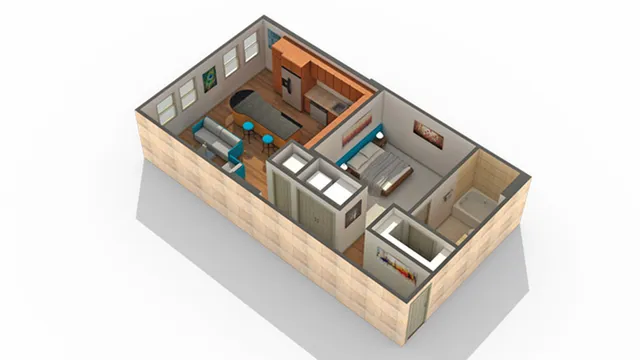 1 BR x 1 BA - C Floorplan | Arrive River Oaks Apartment Homes for Rent in Houston TX 77098