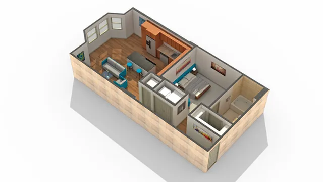 1 BR x 1 BA - B Floorplan | Arrive River Oaks Apartment Homes for Rent in Houston TX 77098
