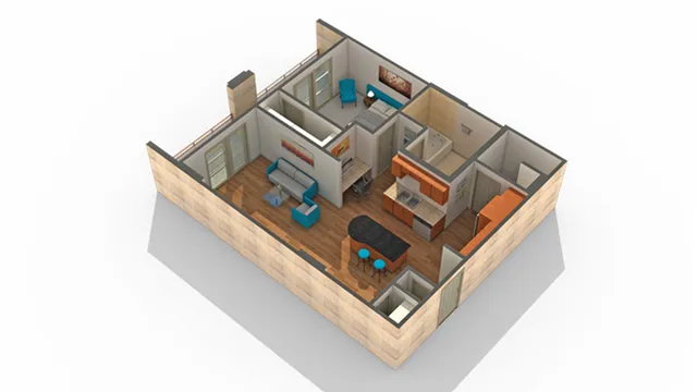 1 BR x 1 BA - D Floorplan | Arrive River Oaks Apartment Homes for Rent in Houston TX 77098
