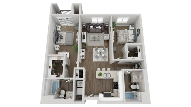 Floor Plan Image | 1-3 Bedroom Apartments San Diego | Arrive Mission Valley
