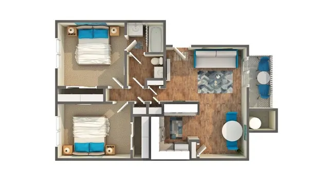 arrive santa clarita magnolia 2-bedroom floorplan