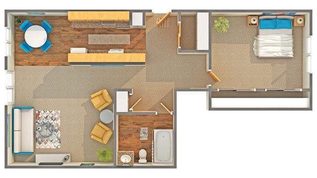 The Blvd | Floorplan 1 bed 1 bath