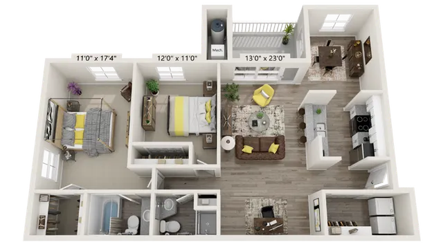 renew woodland ranch floorplan 2c