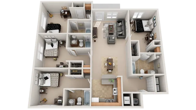 Addison 4-Bedroom Floorplan