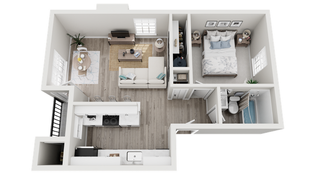 ReNew Water\'s Edge | Floorplan | One-Bed