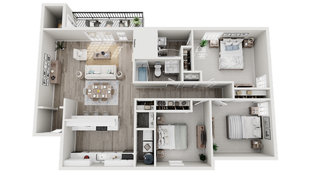 ReNew Water\'s Edge | Floorplan |Three-Bed