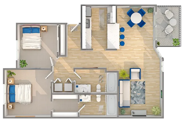 B2 | 2-Bedroom Floorplan