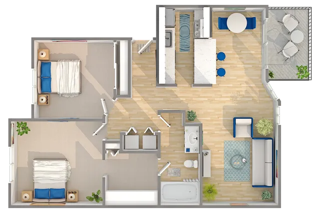 B1 | 2-Bedroom Floorplan
