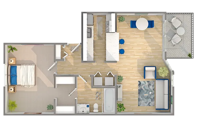 A1 | 1-Bedroom Floorplan