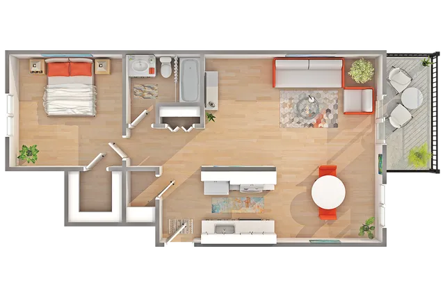 A3 | 1-Bedroom Floorplan