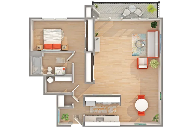 A4 | 1-Bedroom Floorplan