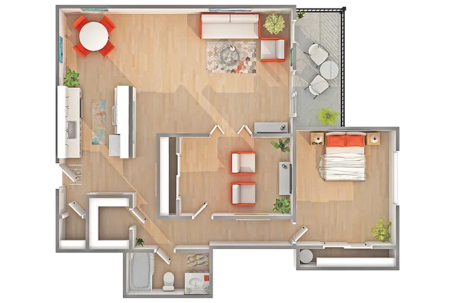 A8 | 1-Bedroom Floorplan
