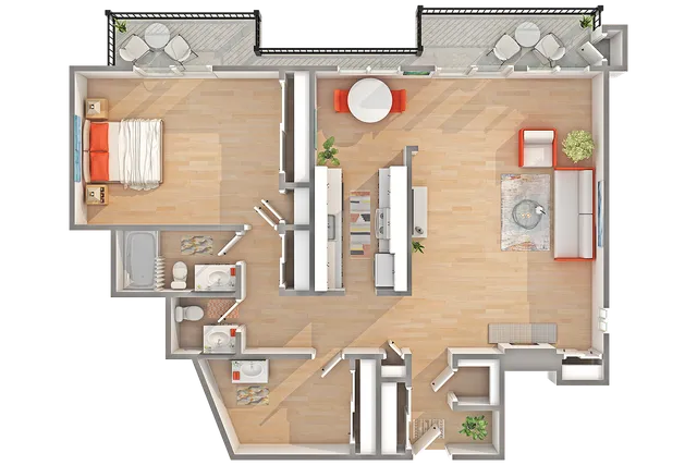 A11 | 1-Bedroom Floorplan