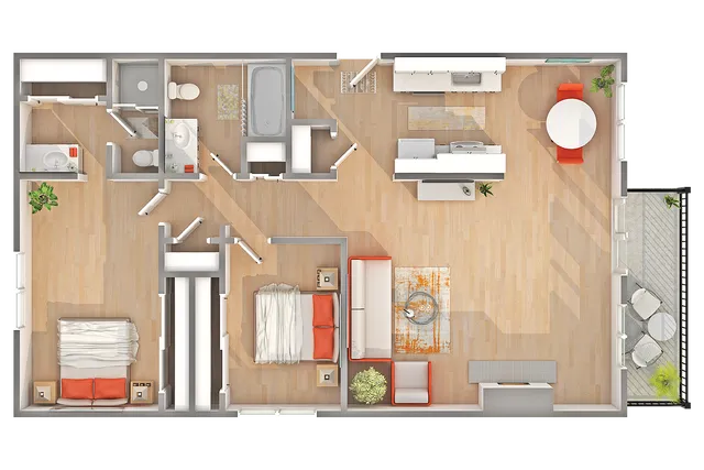 B1 | 2-Bedroom Floorplan