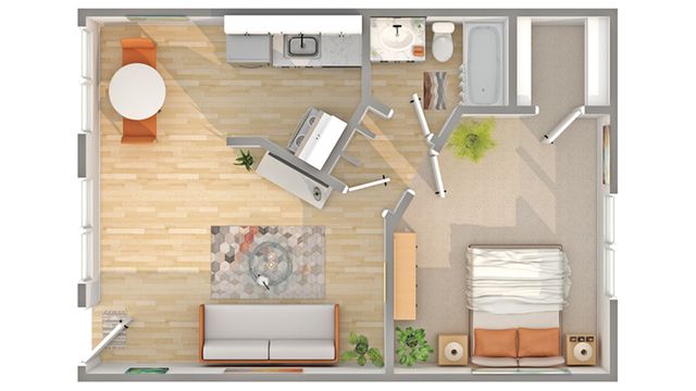 1 bed floorplan image | ReNew Arden