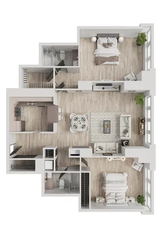 C1 | 2-Bedroom Floorplan