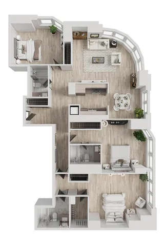 D1 | 3-Bedroom Floorplan