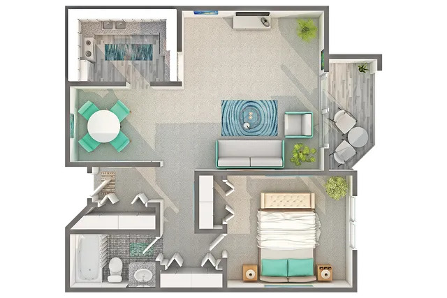 Aquila | 1-Bedroom Floorplan