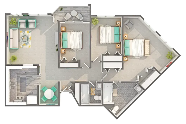 Lenox | 3-Bedroom Floorplan