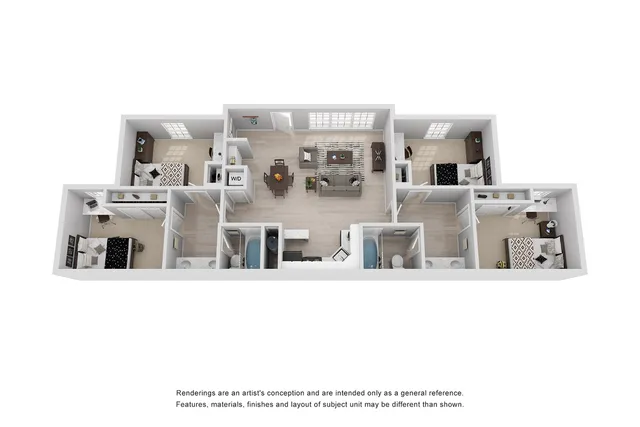 Signature-Renovated-floorplan-student-apartments-near-mississippi-state-starkville-ms-4-bed-apartment