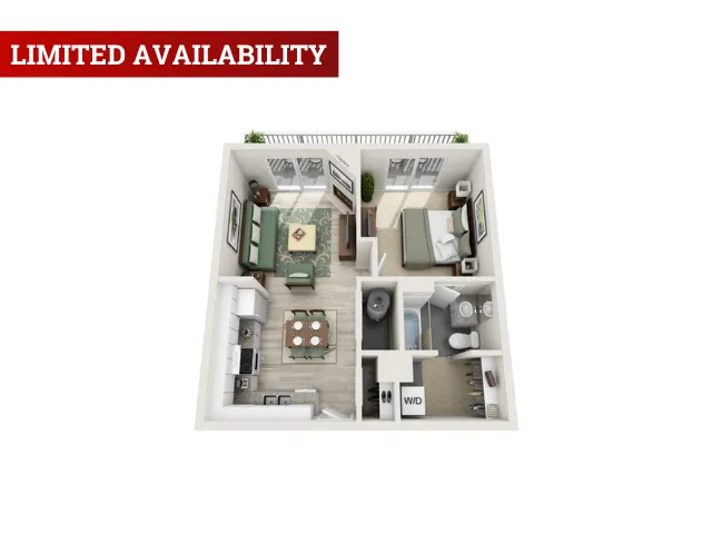 Berkley | 1-Bedroom Floorplan