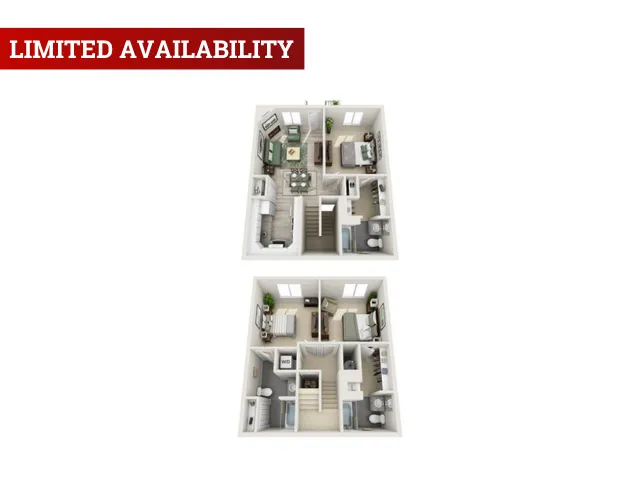 Reagan Renovated | 3-Bedroom Floorplan