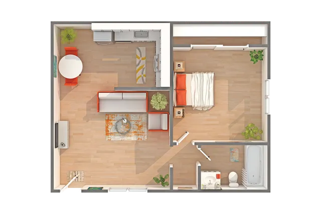 Genesee | 1-Bedroom Floorplan