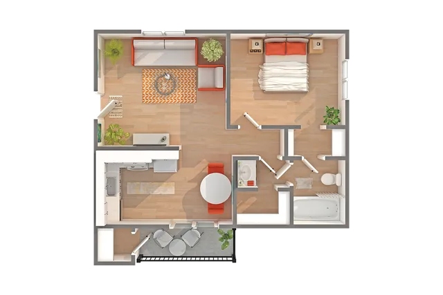 Mesa | 1-Bedroom Floorplan