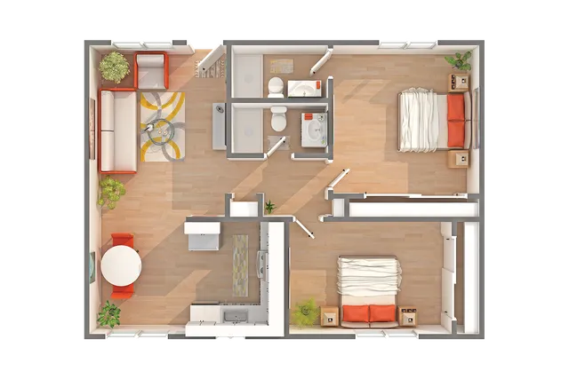 Nautilus | 2-Bedroom Floorplan