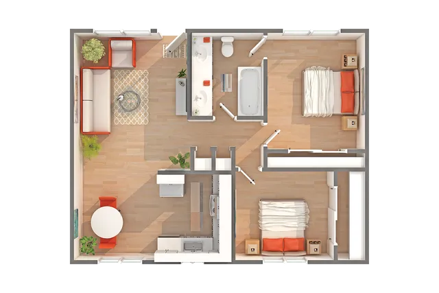 Vista | 2-Bedroom Floorplan