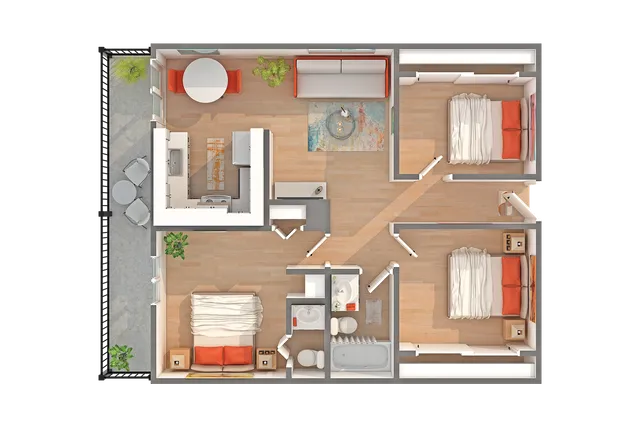 Acadia | 3-Bedroom Floorplan