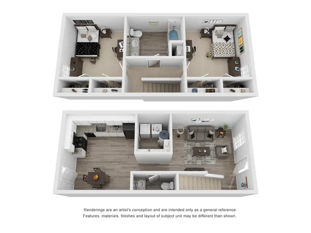 the block townhomes 2x1.5 with wifi floorplan
