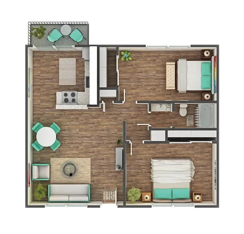 Azure 2x1 Floorplan