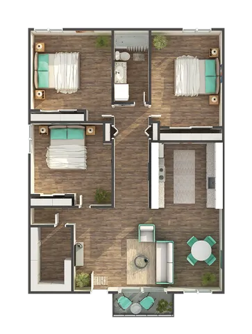 Alpha 3x1 Floorplan
