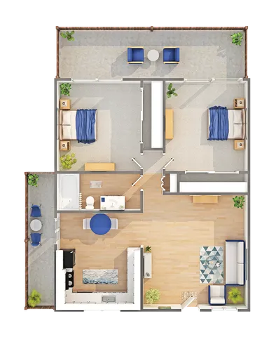Sycamore | 2-Bedroom Floorplan