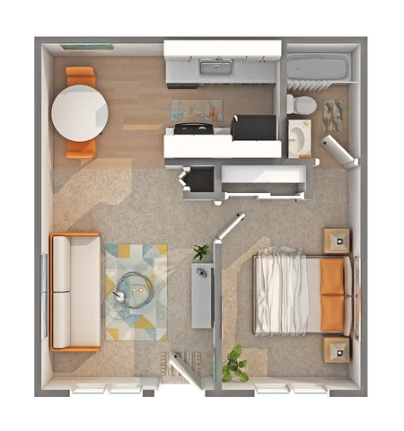 Wisteria | 1-Bedroom Floorplan