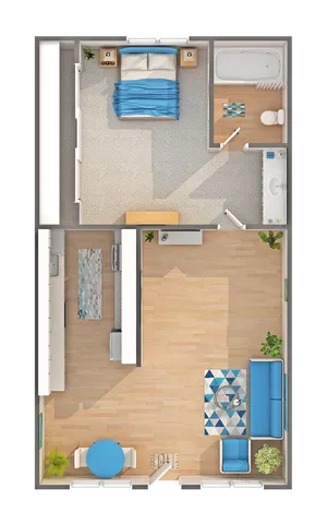 A1 | 1-Bedroom Floorplan