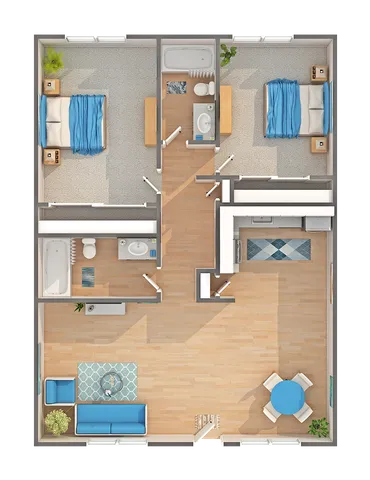 B3 | 2-Bedroom Floorplan