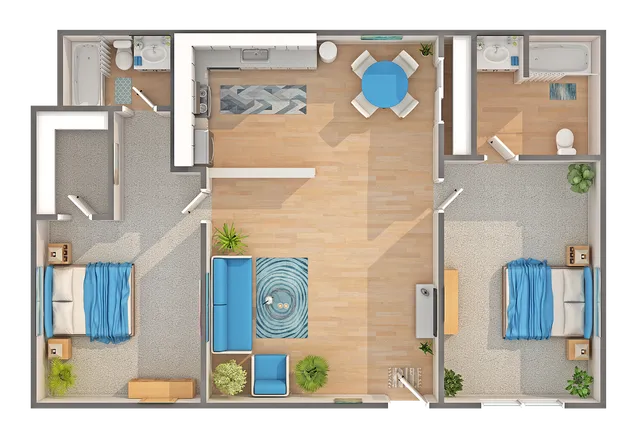B4 | 2-Bedroom Floorplan