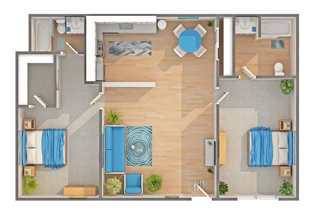 B4R | 2-Bedroom Floorplan