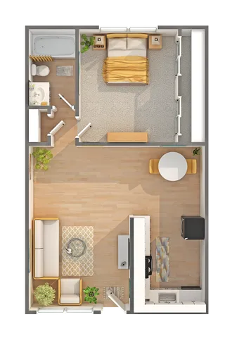Arbor | 1-Bedroom Floorplan