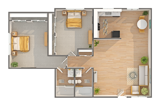 Meadow | 2-Bedroom Floorplan