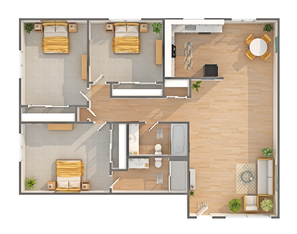 Terrace | 3-Bedroom Floorplan