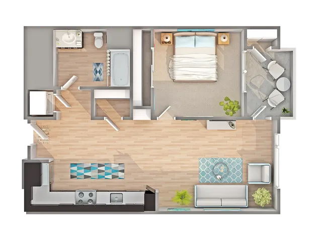 A1 | 1-Bedroom Floorplan